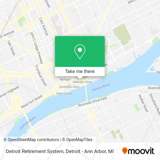 Detroit Retirement System map