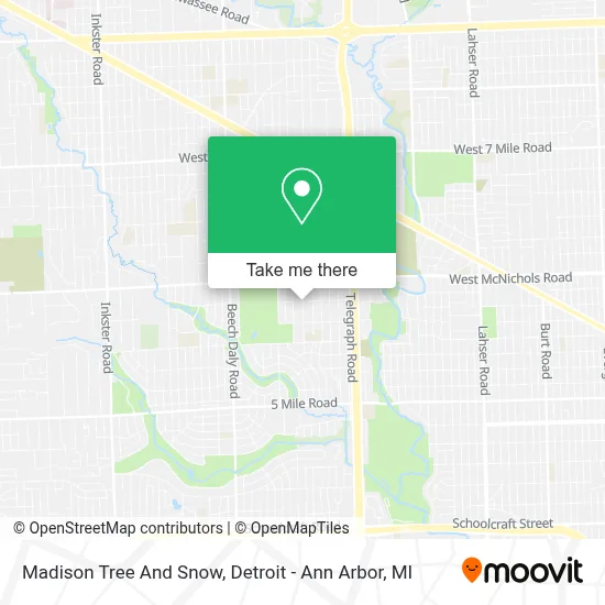 Madison Tree And Snow map
