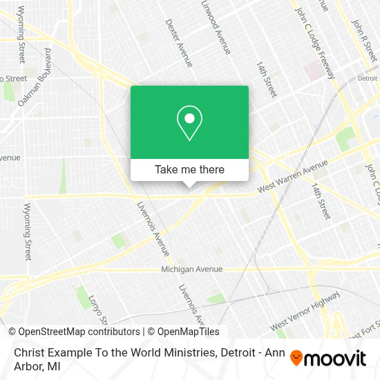 Christ Example To the World Ministries map