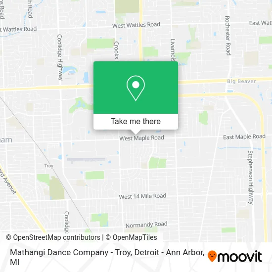 Mathangi Dance Company - Troy map