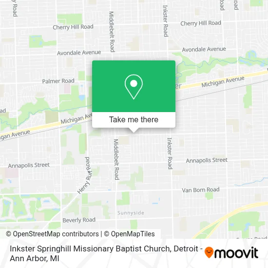 Inkster Springhill Missionary Baptist Church map