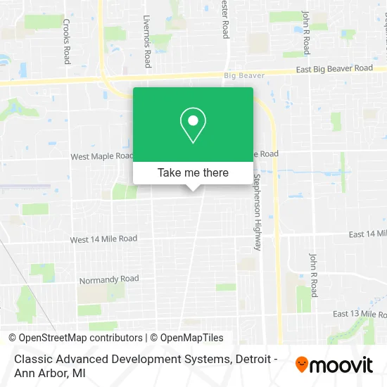 Classic Advanced Development Systems map