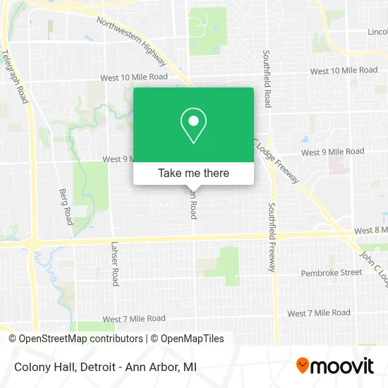 Colony Hall map