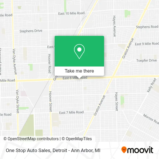 One Stop Auto Sales map