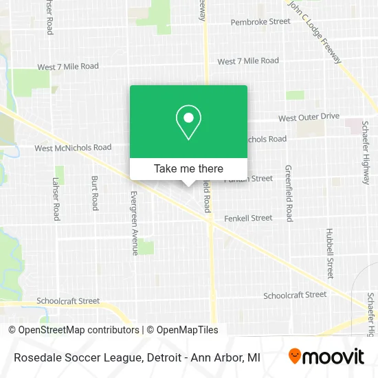 Rosedale Soccer League map