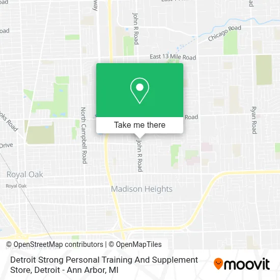 Detroit Strong Personal Training And Supplement Store map