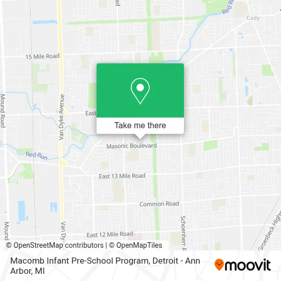 Macomb Infant Pre-School Program map