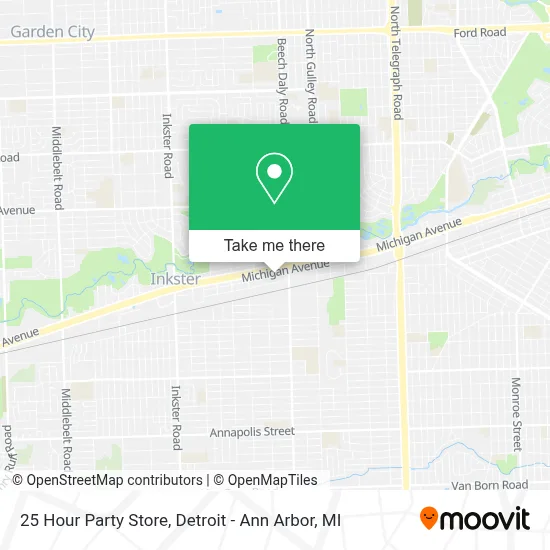 25 Hour Party Store map
