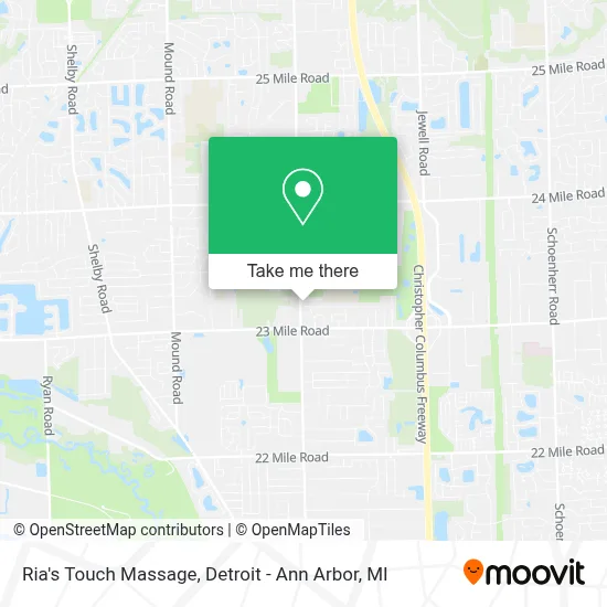 Ria's Touch Massage map