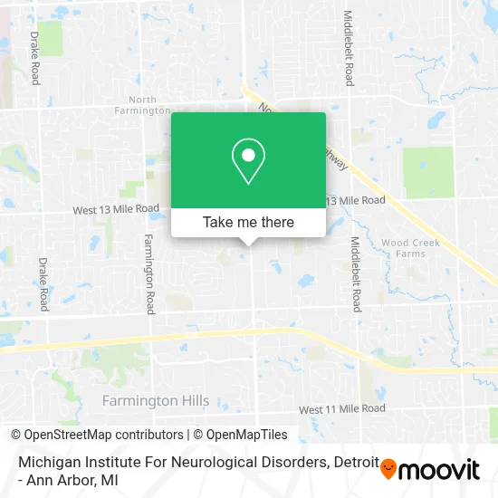 Michigan Institute For Neurological Disorders map