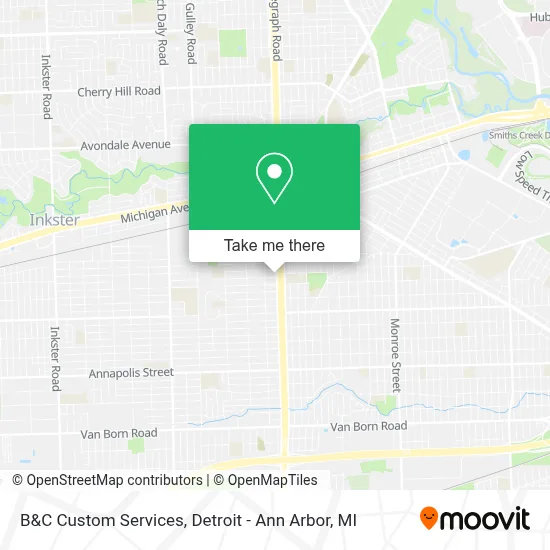 B&C Custom Services map