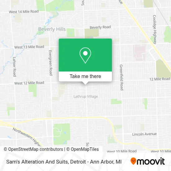 Sam's Alteration And Suits map