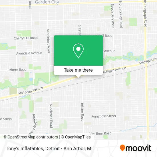 Tony's Inflatables map