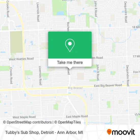 Tubby's Sub Shop map