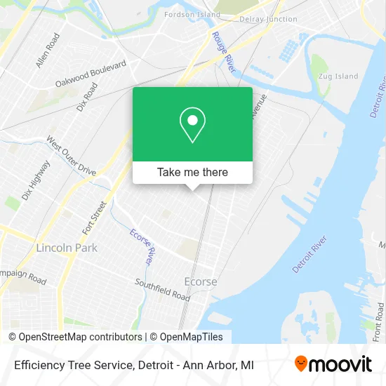 Efficiency Tree Service map
