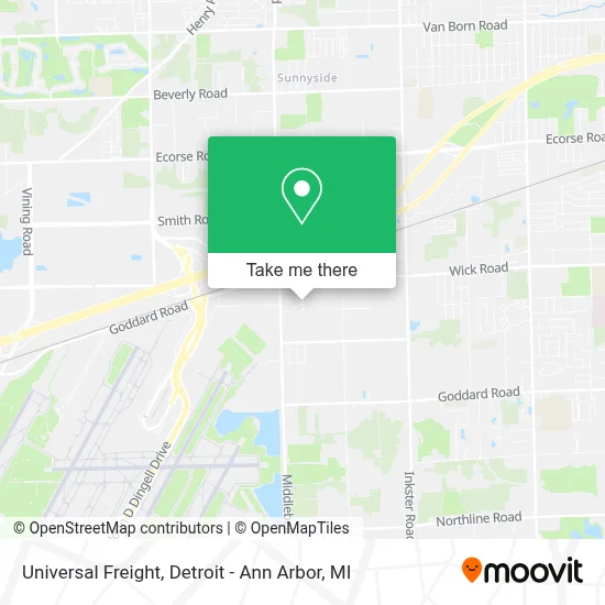 Universal Freight map