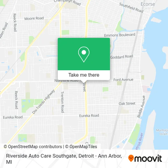 Riverside Auto Care Southgate map