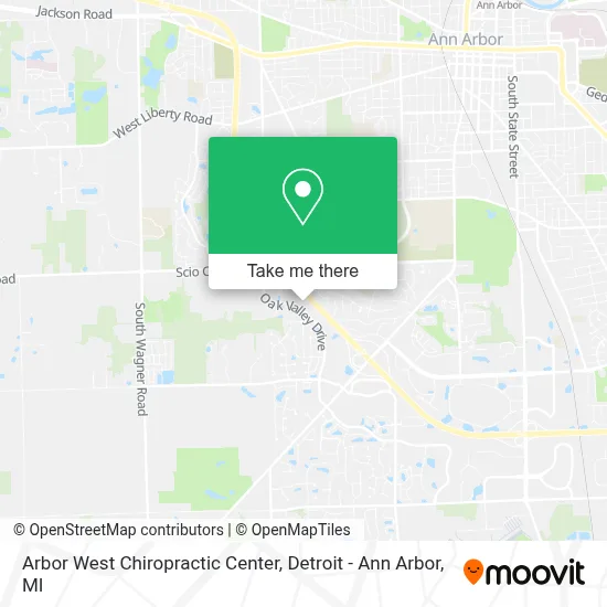 Arbor West Chiropractic Center map