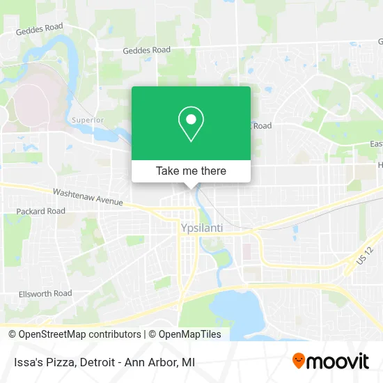 Issa's Pizza map