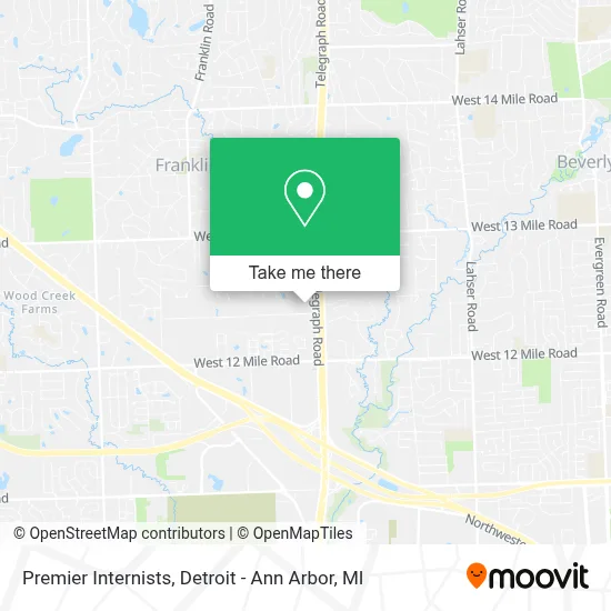 Premier Internists map