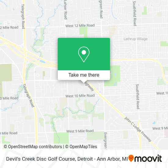 Devil's Creek Disc Golf Course map