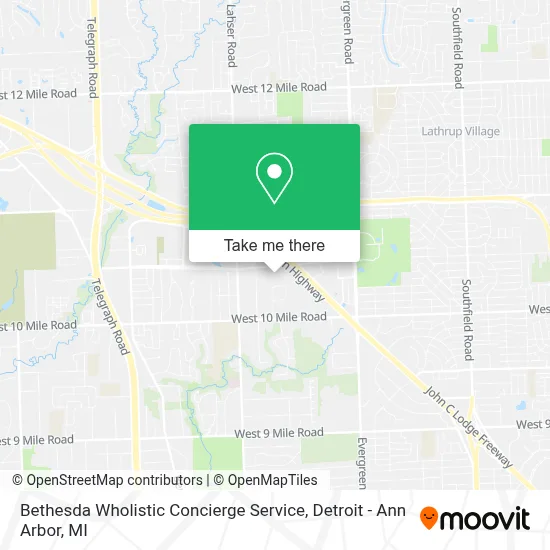 Bethesda Wholistic Concierge Service map