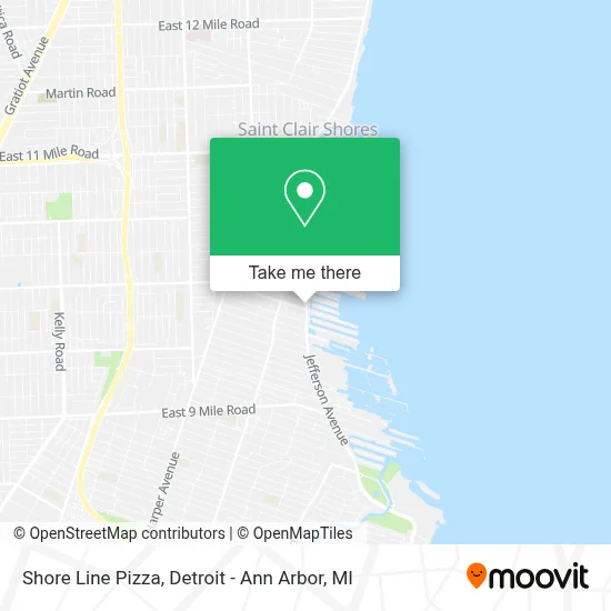 Shore Line Pizza map