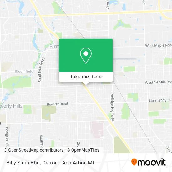 Billy Sims Bbq map