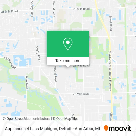 Appliances 4 Less Michigan map