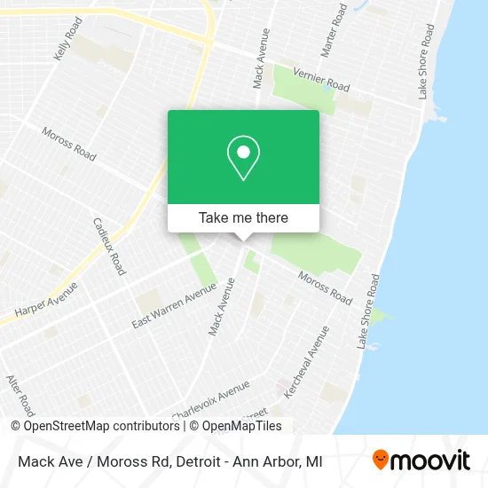 Mack Ave / Moross Rd map