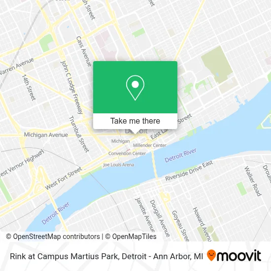 Rink at Campus Martius Park map