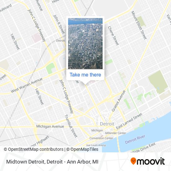 Mapa de Midtown Detroit