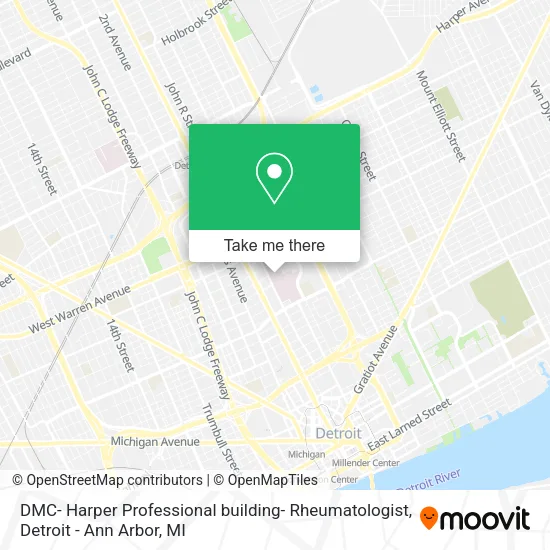 DMC- Harper Professional building- Rheumatologist map