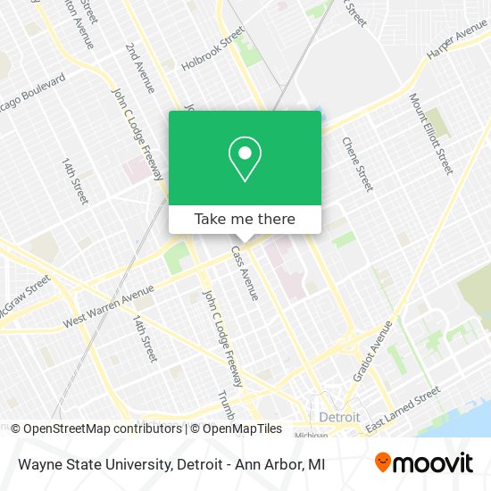 Wayne State University map