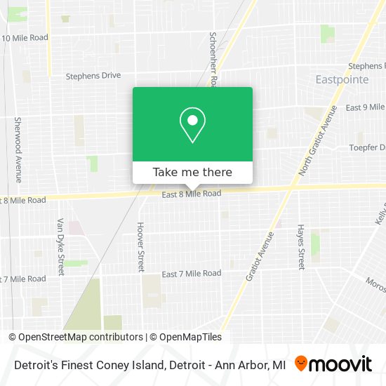 Mapa de Detroit's Finest Coney Island