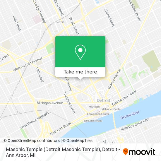 Masonic Temple (Detroit Masonic Temple) map