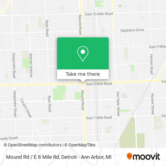 Mound Rd / E 8 Mile Rd map