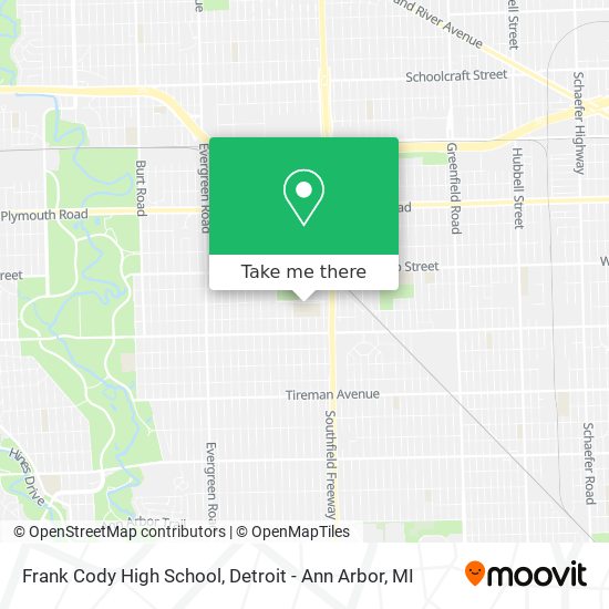 Mapa de Frank Cody High School