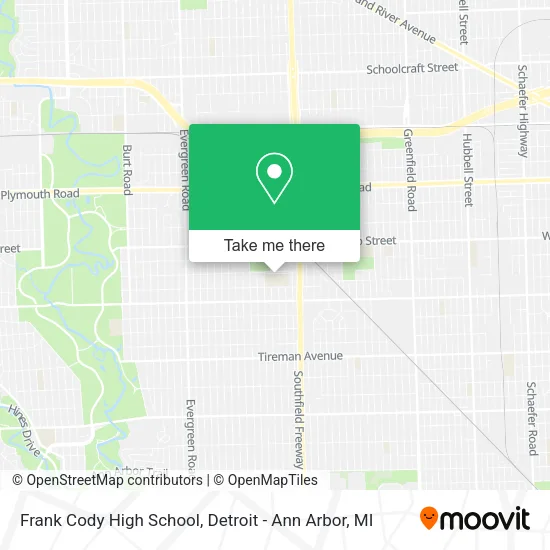 Frank Cody High School map