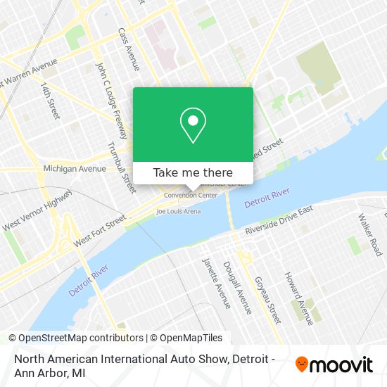 How to get to North American International Auto Show in Detroit by Bus?