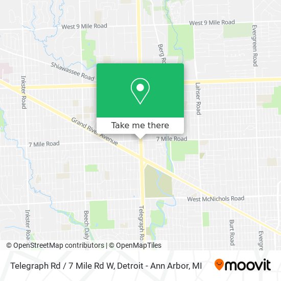 Telegraph Rd / 7 Mile Rd W map