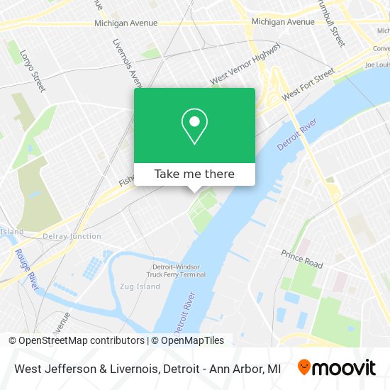 West Jefferson & Livernois map