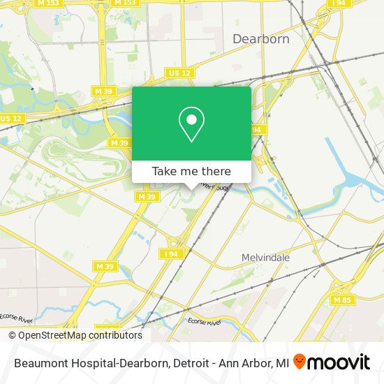 Beaumont Hospital-Dearborn map