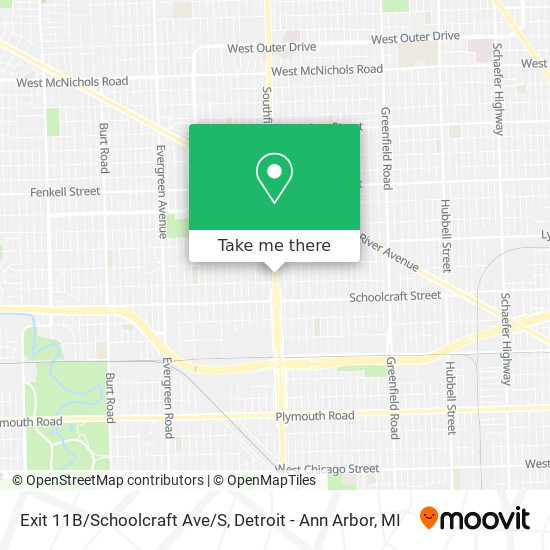 Mapa de Exit 11B/Schoolcraft Ave/S
