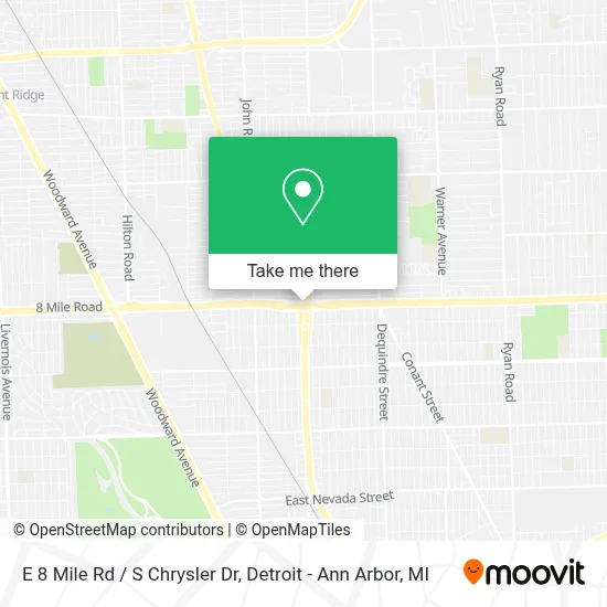 E 8 Mile Rd / S Chrysler Dr map