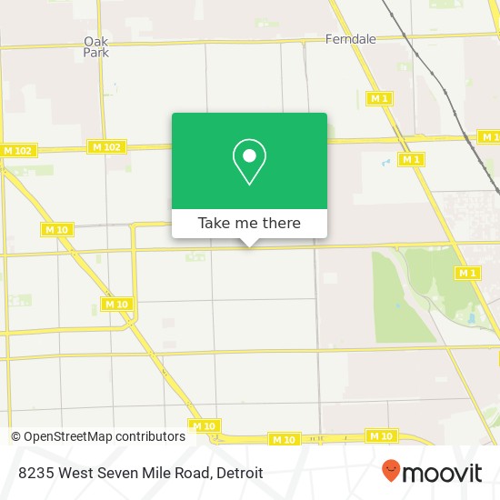 8235 West Seven Mile Road map