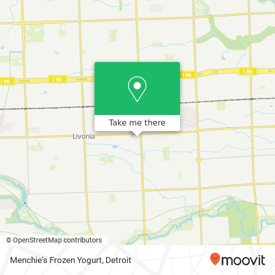 Mapa de Menchie's Frozen Yogurt, 29619 Plymouth Rd Livonia, MI 48150
