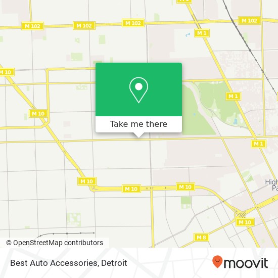 Mapa de Best Auto Accessories, 7312 W McNichols Rd Detroit, MI 48221