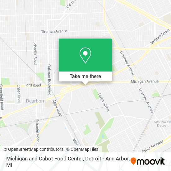 Mapa de Michigan and Cabot Food Center
