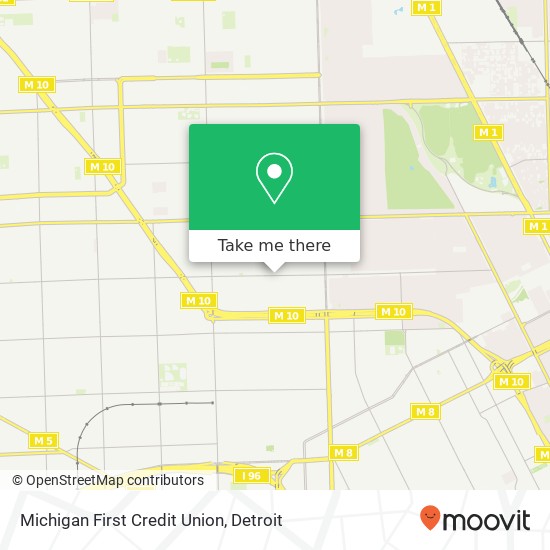 Mapa de Michigan First Credit Union